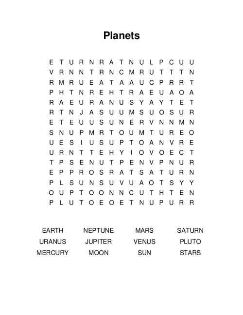 planets-word-search