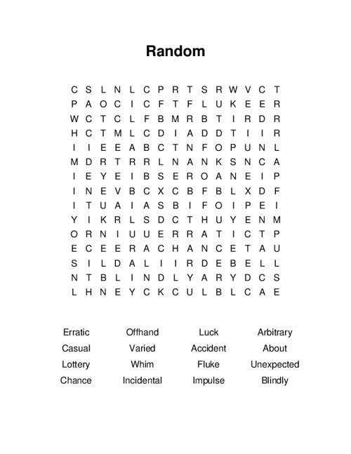 Random Word Search Puzzle