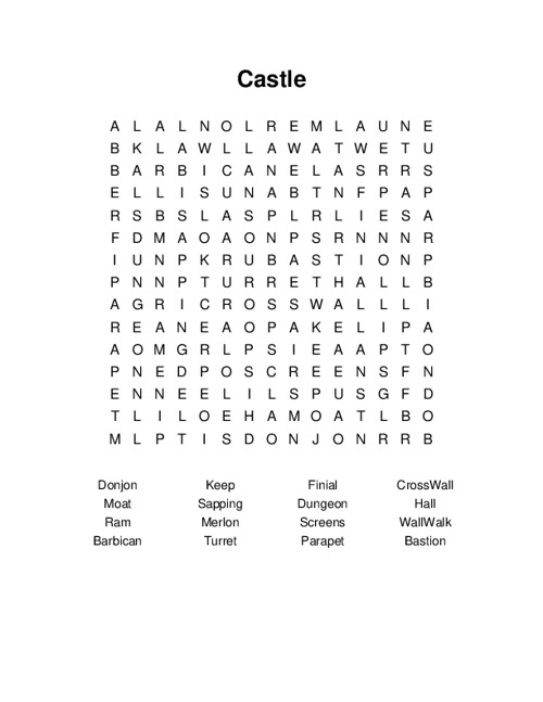 castle-word-search