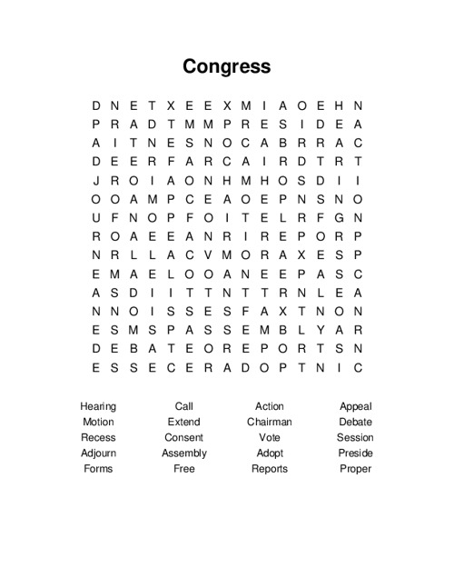 congress-word-search