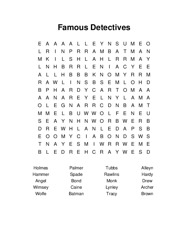 Famous Detectives