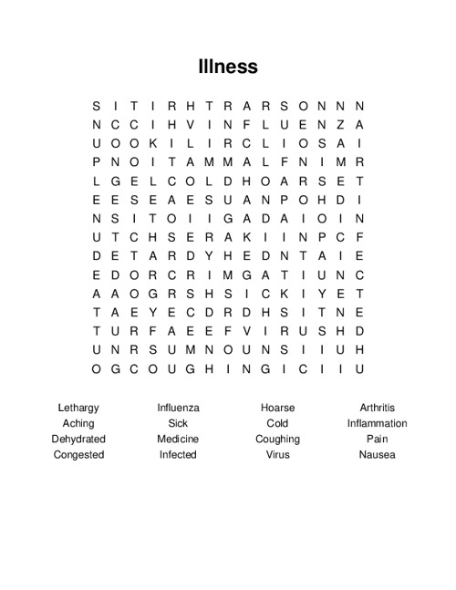 illness-word-search