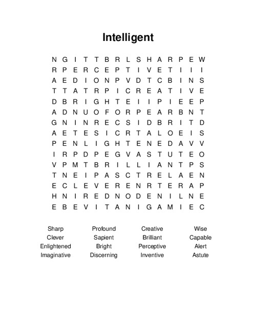 Intelligent Word Search Puzzle