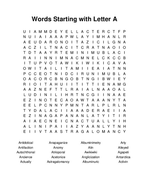 words-starting-with-letter-a-word-search