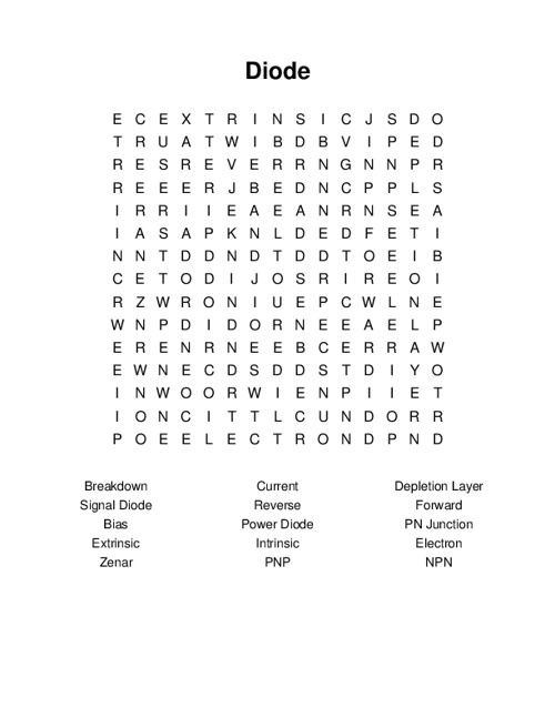 Diode Word Search Puzzle