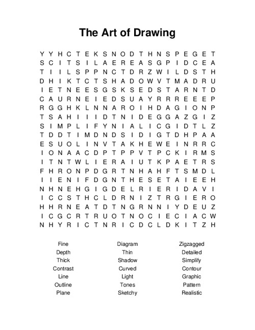 The Art of Drawing Word Search Puzzle