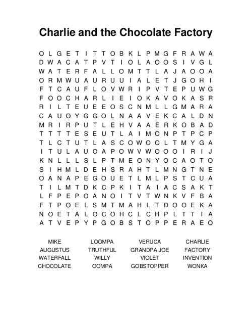 Halloween Movies Word Search