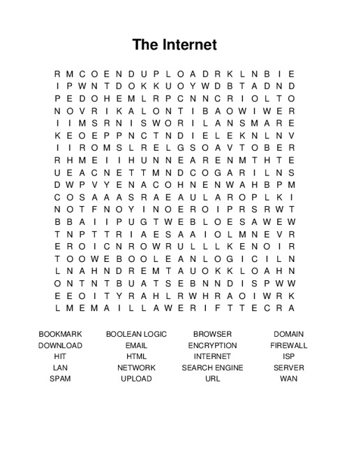 The Internet Word Search Puzzle