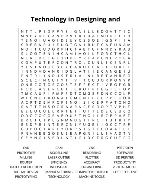 Technology in Designing and Making Word Search Puzzle