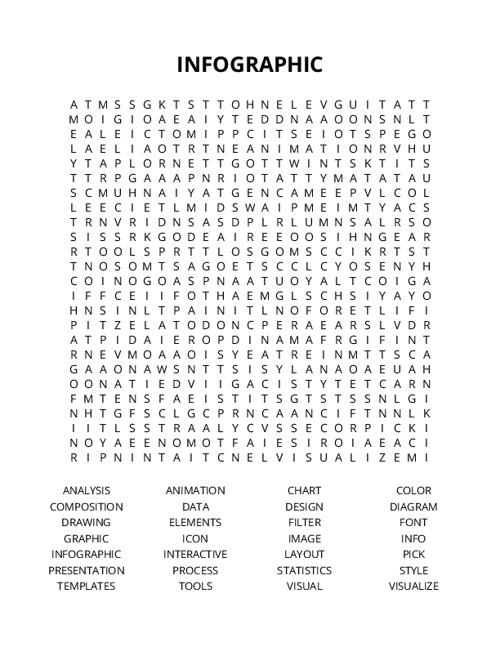 INFOGRAPHIC Word Search Puzzle