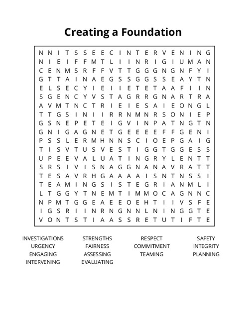 Creating a Foundation Crossword Puzzle