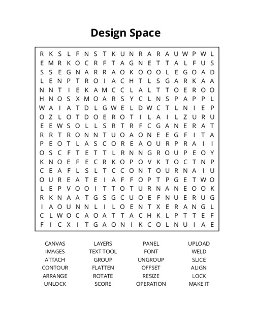 Design Space Crossword Puzzle