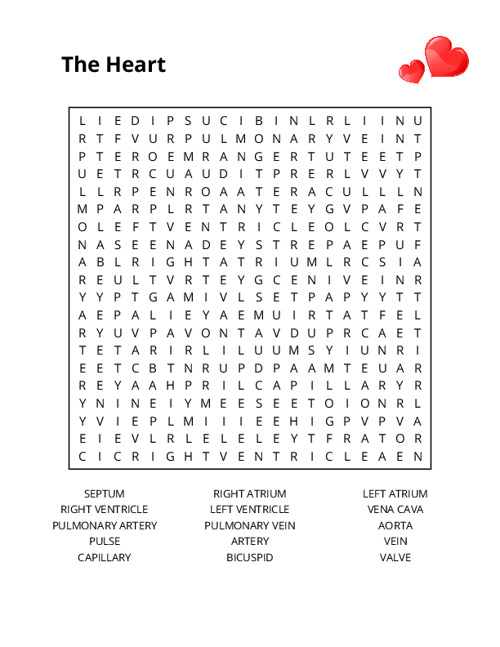 The Heart Crossword Puzzle