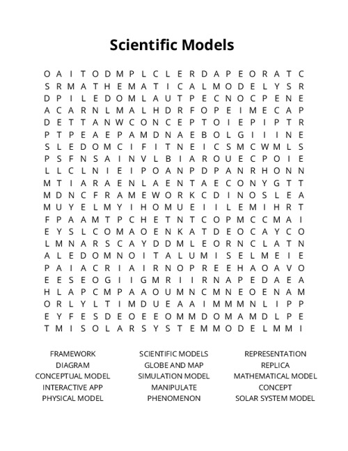 Scientific Models Crossword Puzzle