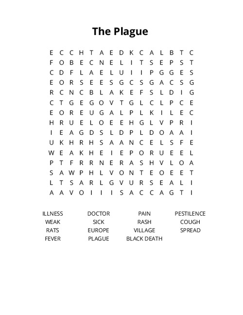 The Plague Crossword Puzzle