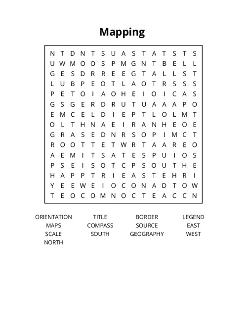 Mapping Crossword Puzzle