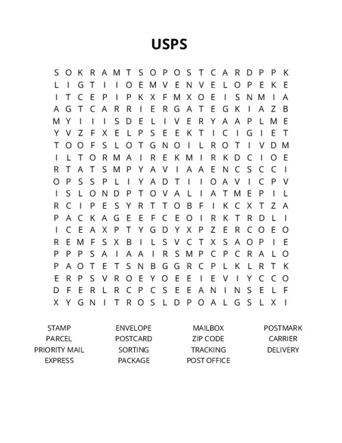 USPS Crossword Puzzle